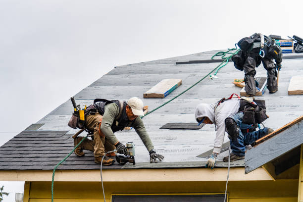 Professional Storm Damage Roof Repair technician working in Huntington, UT